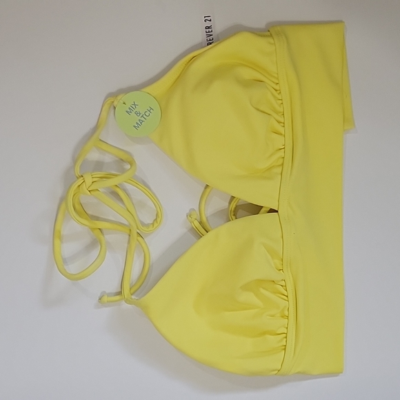 NWT, Forever 21 Mix & Match two piece bikini set in yellow women's size Small - Picture 3 of 10